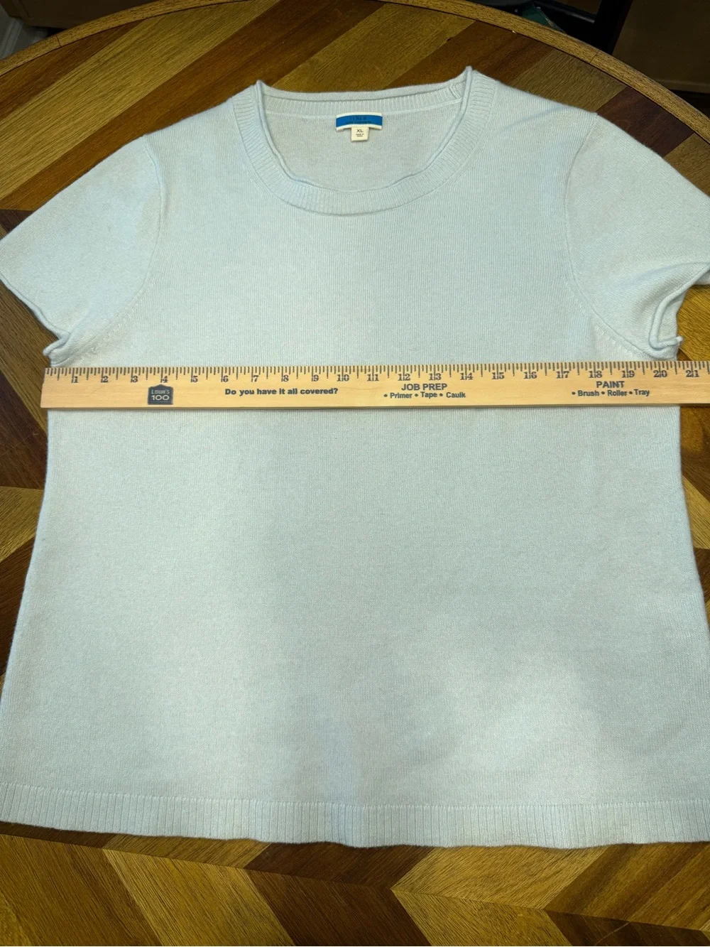 J. Crew 100% Cashmere Light Blue Sweater XL